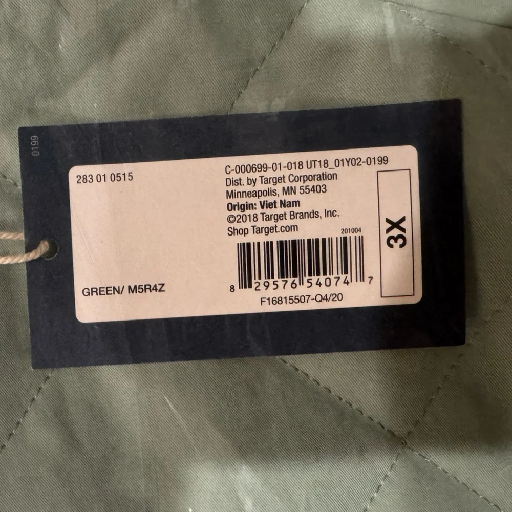 Universal Thread Quilted Jacket Green Plus Size Spring NEW - Picture 7 of 11